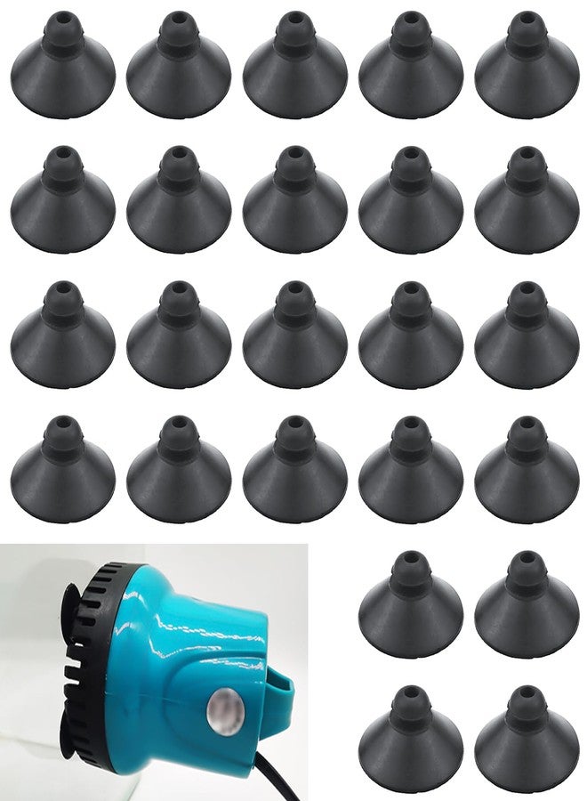 Capiant 24PCS Rubber Fish Tank Suction Cups Black Sucker Clips Fish Tank Attachments for Tank Pump, Overhead Line Tube, Fish Tank Aeration Setup - Image 1